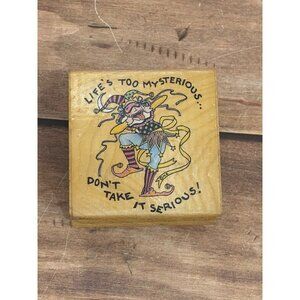 ALL NIGHT MEDIA 588F LIFE WOOD RUBBER STAMP BY MARY ENGELBREIT DONT TAKE SERIOUS